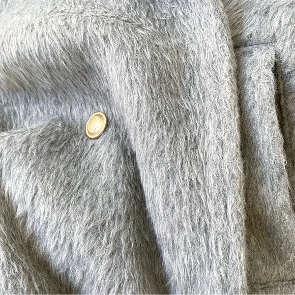 GUESS NWT Textured Wool Blend Double Breasted Coat Light Stone Heather Size S - Picture 14 of 16